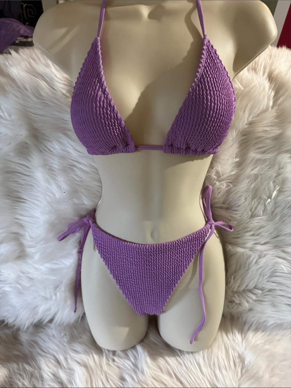 Bikini purple G string with gems stunning